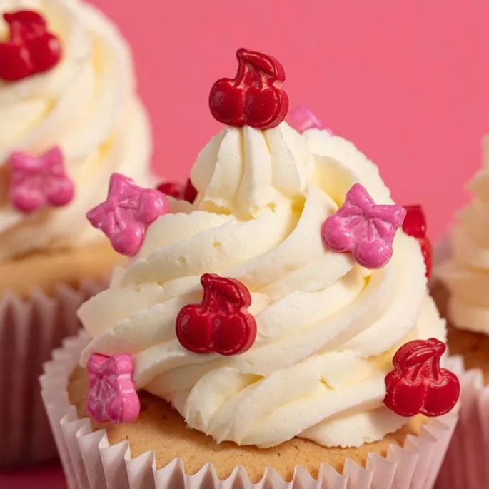 Sprinkles cerezas rojas y rosas de azúcar 25 g - PME