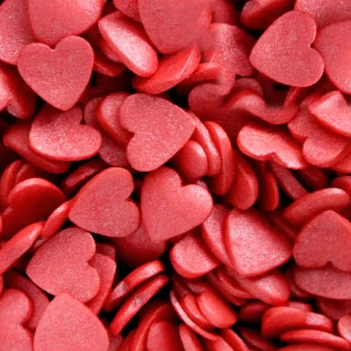 Sprinkles corazones rojos 60 g - Azucren