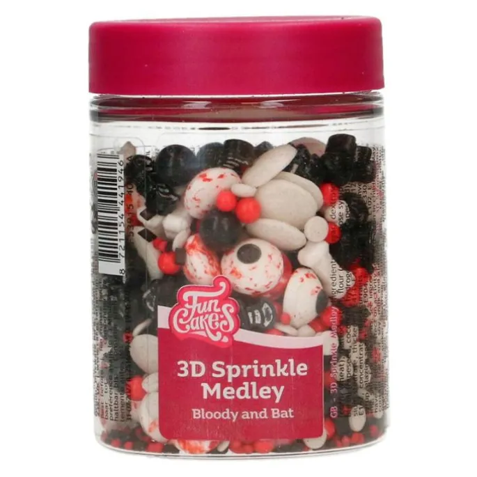 Sprinkles 3D Medley Bloody and Bat Halloween 70 g - Funcakes