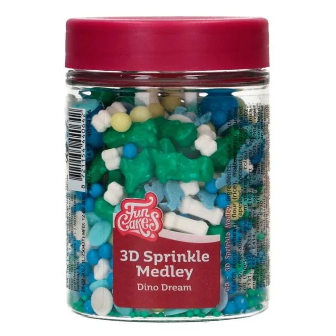 Sprinkles 3D Medley Dino Dream Dinosaurios 70 g - Funcakes