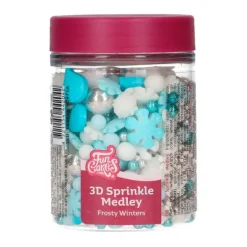 Sprinkles 3D Medley Frosty Winters Navidad 70 g - Funcakes