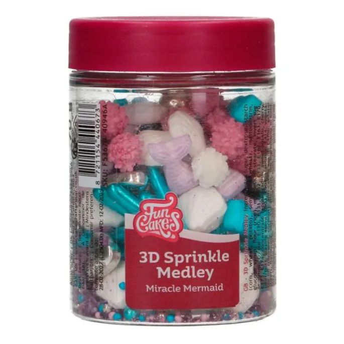 Sprinkles 3D Medley Miracle Mermaid Sirenas 70 g - Funcakes