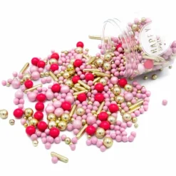 Sprinkles dorados, rosas y rojos Girl Gang 190 g - Happy Sprinkles