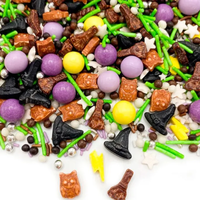 Sprinkles escobas, búhos y sombreros Witches & Wizzards Halloween 90 g - Happy Sprinkles