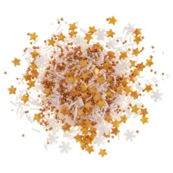 Sprinkles estrellas y copos de nieve Navidad 100 g - Sin gluten - Dekora