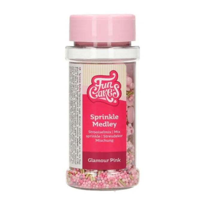 Sprinkles Glamour Pink Medley 65 g - Funcakes