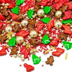 Sprinkles gorros y abetos Santa's favorite Navidad 90 g - Happy Sprinkles