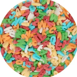 Sprinkles letras arcoíris 50 g - Funcakes