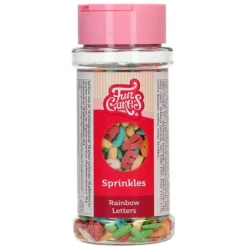 Sprinkles letras arcoíris 50 g - Funcakes