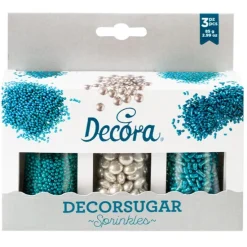 Sprinkles Mix metalizados azul y plata 85 g (3) - Decora