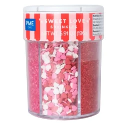 Sprinkles Mix rosa, rojo y blanco San Valentín 196 g - PME