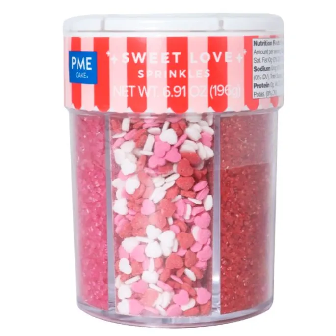 Sprinkles Mix rosa, rojo y blanco San Valentín 196 g - PME