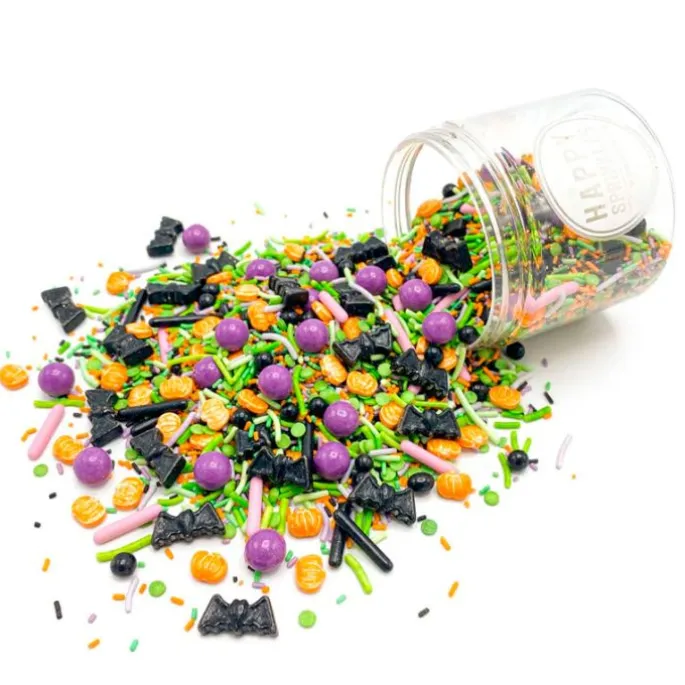 Sprinkles murciélagos, calabazas Halloween Creepin' It Real 90 g - Happy Sprinkles