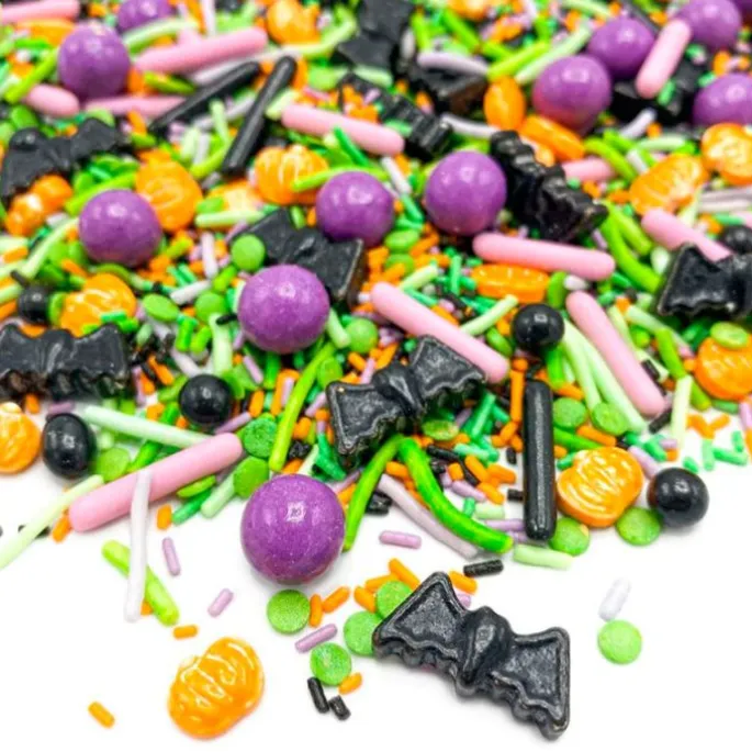 Sprinkles murciélagos, calabazas Halloween Creepin' It Real 90 g - Happy Sprinkles