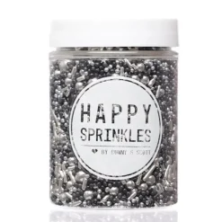 Sprinkles negro y plata Black Pearl 90 gr - Happy Sprinkles