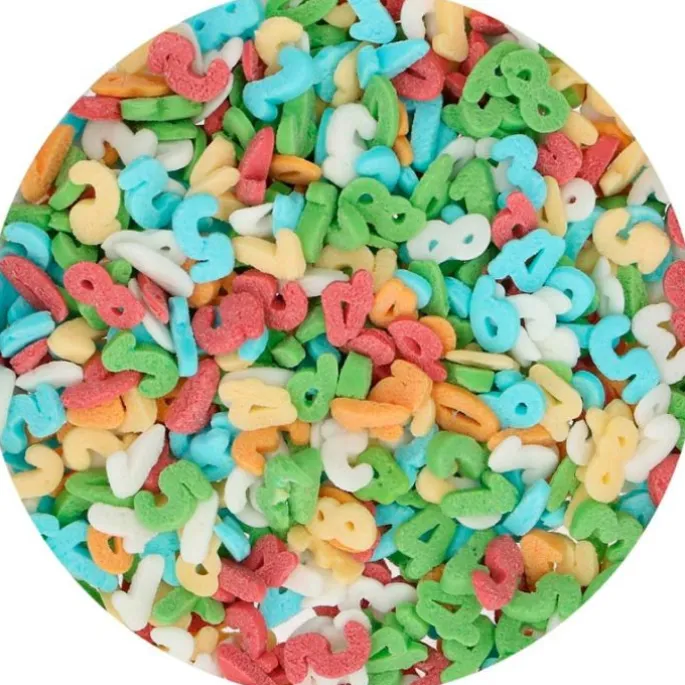 Sprinkles números arcoíris 50 g - Funcakes