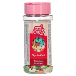 Sprinkles números arcoíris 50 g - Funcakes