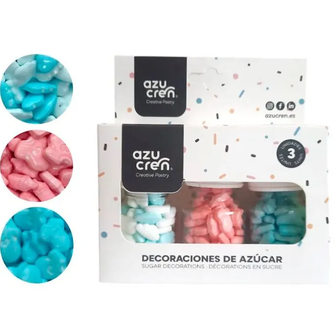 Sprinkles nubes, bodys y biberones 3x90 g - Azucren
