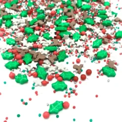 Sprinkles plata, rojo, verde y marrón Red Nose 90 gr - Happy Sprinkles