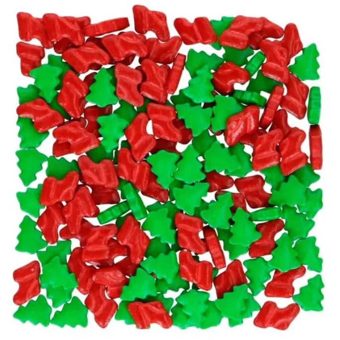 Sprinkles árboles y calcetines de Navidad de azúcar 56 g - Wilton