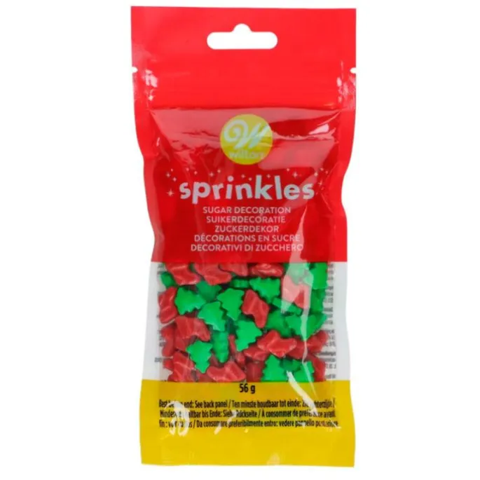 Sprinkles árboles y calcetines de Navidad de azúcar 56 g - Wilton