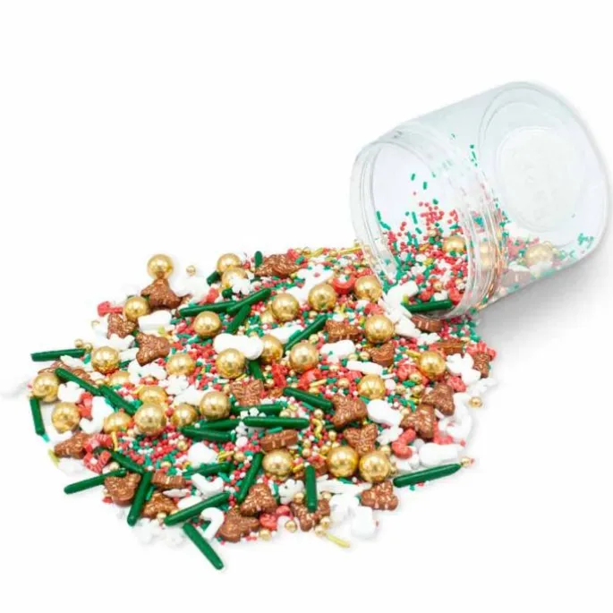 Sprinkles renos, ángeles, muñecos de nieve de Navidad Jingle Joy 90 g - Happy Sprinkles