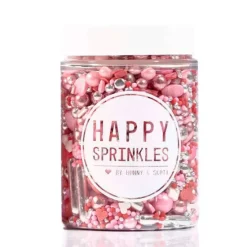 Sprinkles rosa, rojo, blanco y plata Be Mine 90 gr - Happy Sprinkles