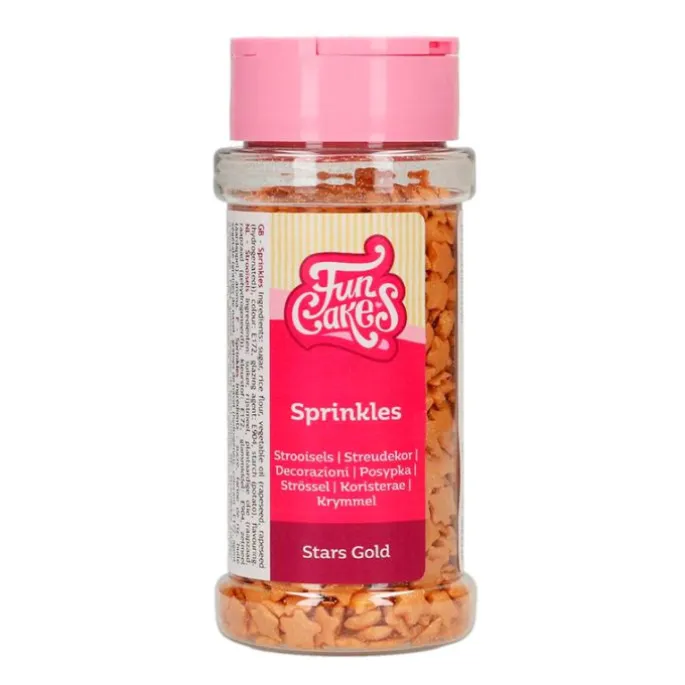 Sprinkles Stars Gold estrellas doradas 60 g - Funcakes