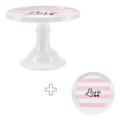 Stand de cerámica blanco Love 25 cm - Miss Étoile + REGALO plato