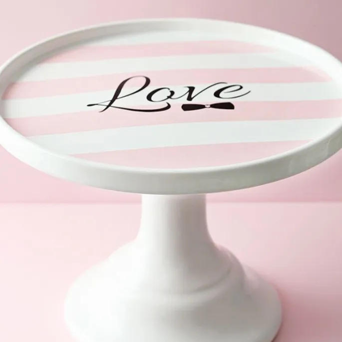 Stand de cerámica blanco Love 25 cm - Miss Étoile + REGALO plato