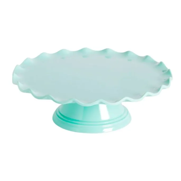 Stand de melamina borde ondulado verde menta 27 cm - A Little Lovely Company