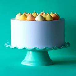 Stand de melamina borde ondulado verde menta 27 cm - A Little Lovely Company