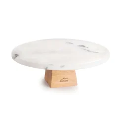 Stand de mármol blanco y madera 20 x 7 cm - Lacor