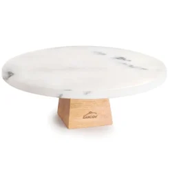 Stand de mármol blanco y madera 30 x 9 cm - Lacor