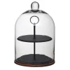 Stand de 2 niveles con campana de cristal - Pizarra - Kitchen Craft