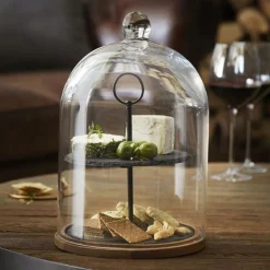 Stand de 2 niveles con campana de cristal - Pizarra - Kitchen Craft