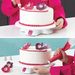 Stand giratorio antideslizante con botón de parada 32 cm - Decora
