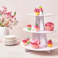 Stand para cupcakes 3 niveles blanco - Funcakes