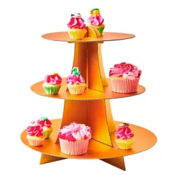 Stand para cupcakes 3 niveles dorado - Funcakes