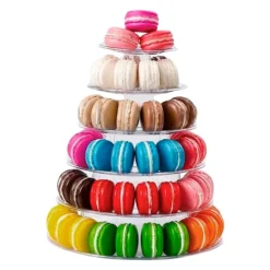 Stand redondo para macarons 6 niveles acrílico - Pastkolor