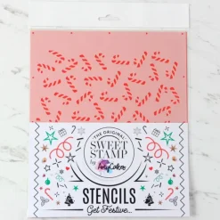 Stencil bastones de caramelo Navidad - Sweet Stamp