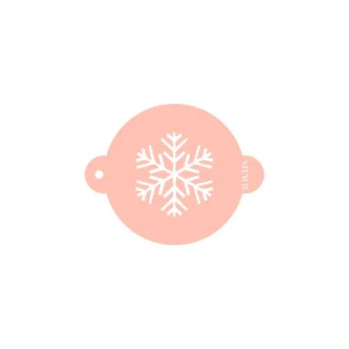 Stencil copo de nieve 9 cm - TodoStencil