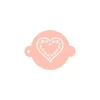 Stencil corazón con rosas 9 cm - TodoStencil