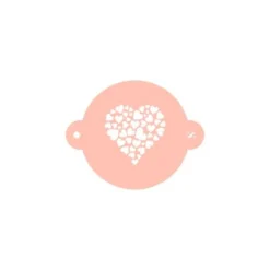 Stencil corazón de corazones 9 cm - TodoStencil