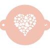Stencil corazón de corazones 20 cm - TodoStencil