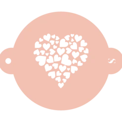 Stencil corazón de corazones 20 cm - TodoStencil