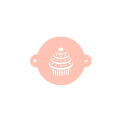Stencil cupcake (nº1), 9 cm - TodoStencil