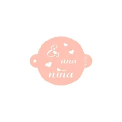 Stencil Es Una Niña 9 cm - TodoStencil