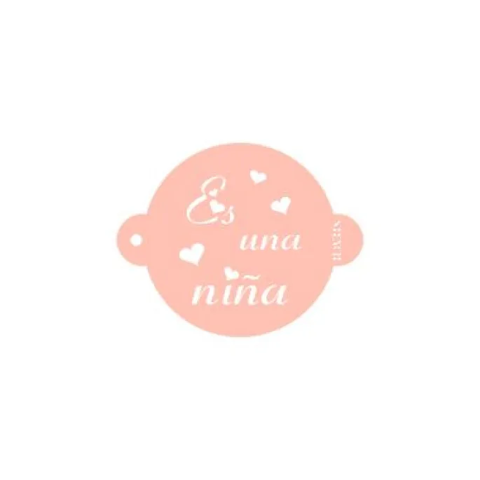 Stencil Es Una Niña 9 cm - TodoStencil