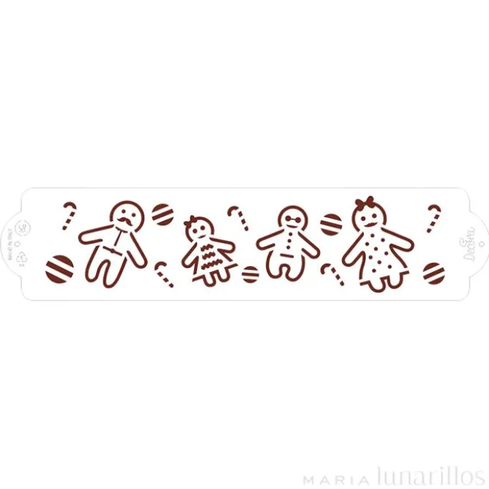 Stencil familia de jengibre 30 cm - Decora